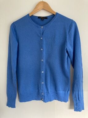 Brooks Brothers supima cotton cardigan sweater, blue size M